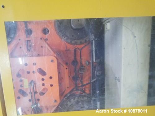 Used Husky Injection Molding Machine, Model Mdl#: QD2350 MMC RS235/235, MFG 2003. 2500 ton capacity, 1613 oz shot capacity. 120.00" x 120.00" platen size, 78.74" x 62.99" distance between bars. Mold ...
