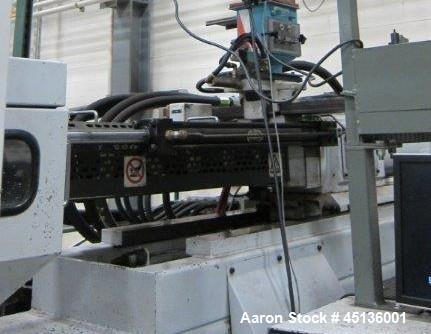 Used Husky 225 Ton Horizontal Injection Mold Machine, Model SX225 R/S 50/50, Serial #11188, Year 1994. Distance Between Tie Bars: 620mm x 620mm. Clamp Stroke  Maximum: 475mm. Mold Shut height: 200 to...