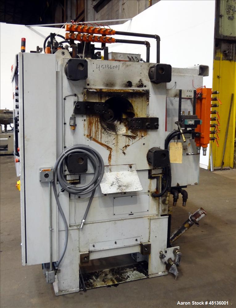 Used Husky 225 Ton Horizontal Injection Mold Machine, Model SX225 R/S 50/50, Serial #11188, Year 1994. Distance Between Tie Bars: 620mm x 620mm. Clamp Stroke  Maximum: 475mm. Mold Shut height: 200 to...