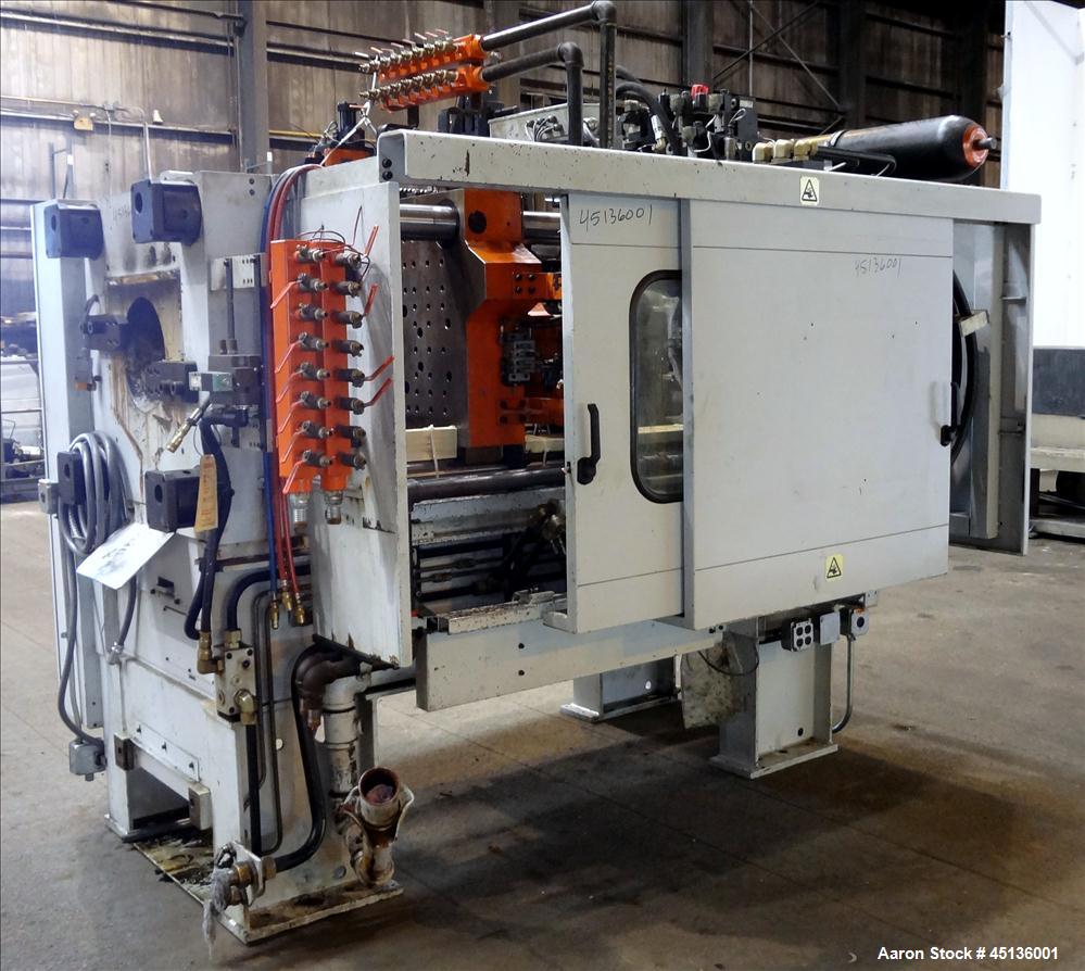 Used Husky 225 Ton Horizontal Injection Mold Machine, Model SX225 R/S 50/50, Serial #11188, Year 1994. Distance Between Tie Bars: 620mm x 620mm. Clamp Stroke  Maximum: 475mm. Mold Shut height: 200 to...