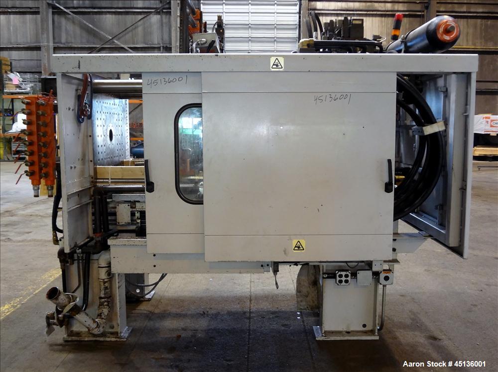 Used Husky 225 Ton Horizontal Injection Mold Machine, Model SX225 R/S 50/50, Serial #11188, Year 1994. Distance Between Tie Bars: 620mm x 620mm. Clamp Stroke  Maximum: 475mm. Mold Shut height: 200 to...