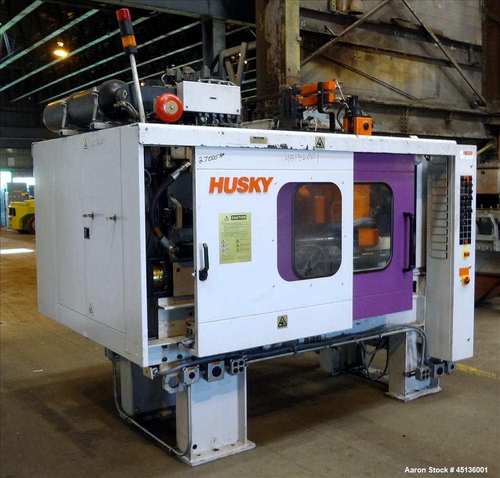 Used Husky 225 Ton Horizontal Injection Mold Machine, Model SX225 R/S 50/50, Serial #11188, Year 1994. Distance Between Tie Bars: 620mm x 620mm. Clamp Stroke  Maximum: 475mm. Mold Shut height: 200 to...