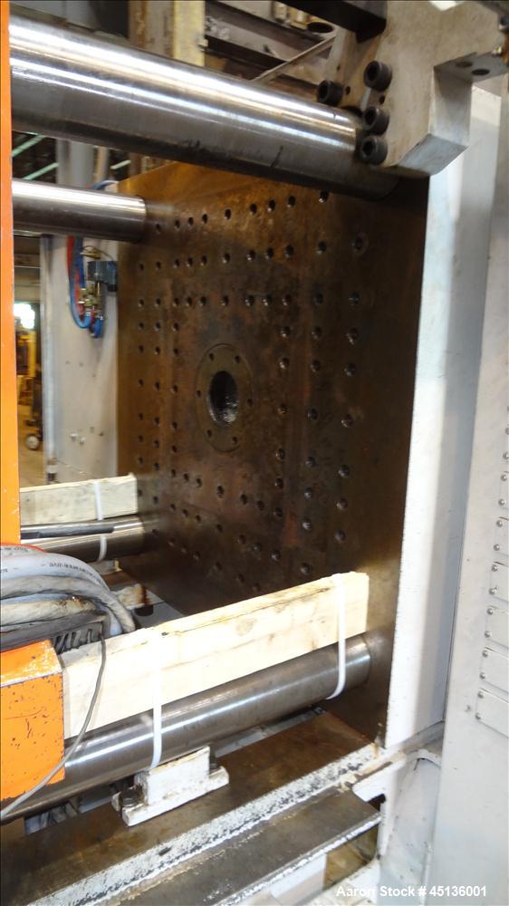 Used Husky 225 Ton Horizontal Injection Mold Machine, Model SX225 R/S 50/50, Serial #11188, Year 1994. Distance Between Tie Bars: 620mm x 620mm. Clamp Stroke  Maximum: 475mm. Mold Shut height: 200 to...