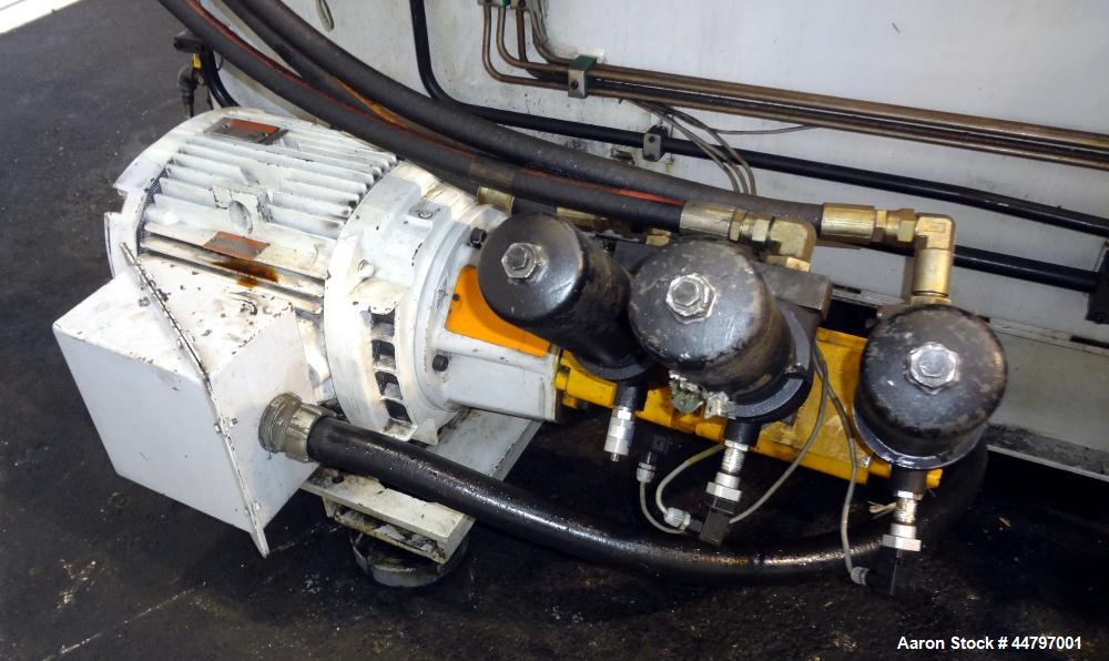 Used Husky Horizontal Injection Mold Machine, 300 Tons, Model SX300 RS60/50. Platen Size: 40.79" x 40.79". Distance Between 4.5" Tie Bars: 28.35" x 28.35". Clamp Stroke: 25.59". Shut Height Minimum/M...
