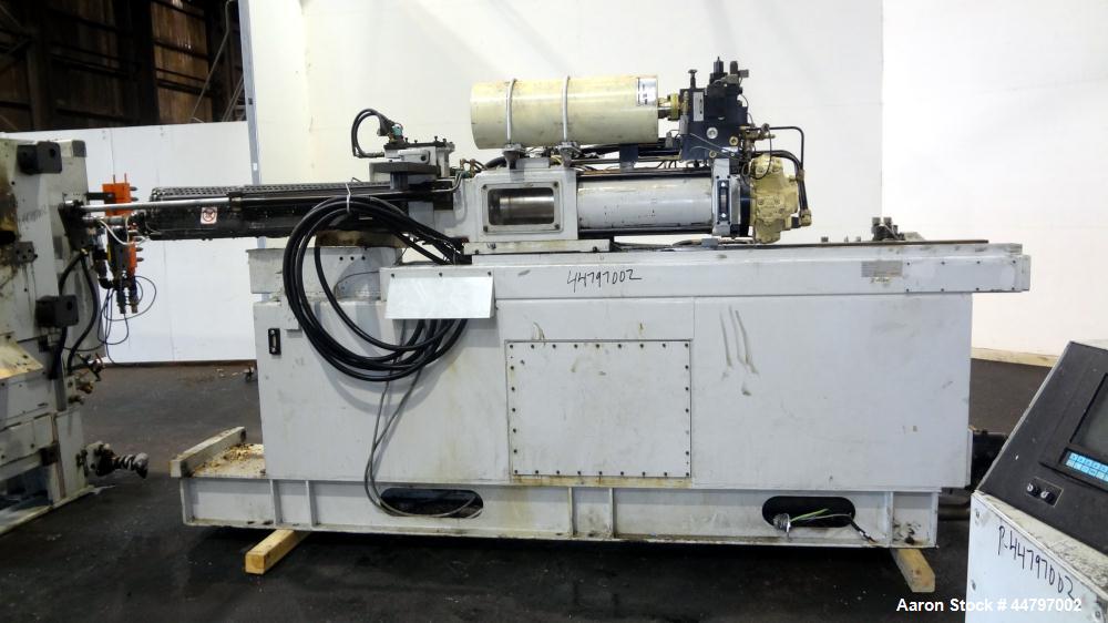 Used Husky Horizontal Injection Mold Machine, 300 Tons, Model SX300 RS60/50. Platen Size: 40.79" x 40.79". Distance Between 4.5" Tie Bars: 28.35" x 28.35". Clamp Stroke: 25.59". Shut Height Minimum/M...