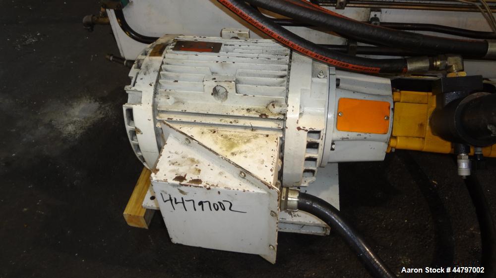 Used Husky Horizontal Injection Mold Machine, 300 Tons, Model SX300 RS60/50. Platen Size: 40.79" x 40.79". Distance Between 4.5" Tie Bars: 28.35" x 28.35". Clamp Stroke: 25.59". Shut Height Minimum/M...