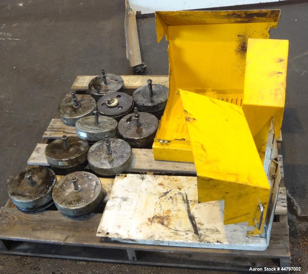 Used Husky Horizontal Injection Mold Machine, 300 Tons, Model SX300 RS60/50. Platen Size: 40.79" x 40.79". Distance Between 4.5" Tie Bars: 28.35" x 28.35". Clamp Stroke: 25.59". Shut Height Minimum/M...