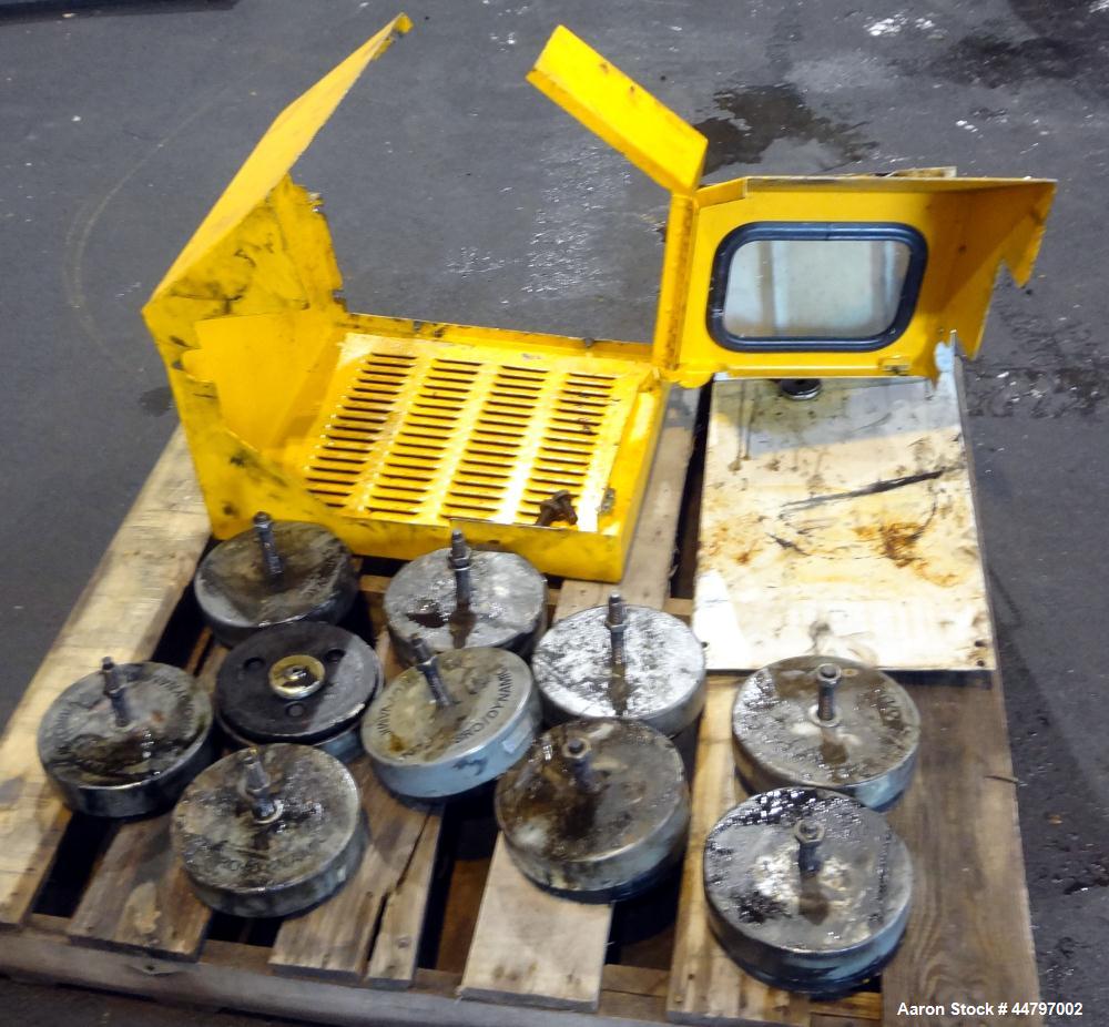 Used Husky Horizontal Injection Mold Machine, 300 Tons, Model SX300 RS60/50. Platen Size: 40.79" x 40.79". Distance Between 4.5" Tie Bars: 28.35" x 28.35". Clamp Stroke: 25.59". Shut Height Minimum/M...