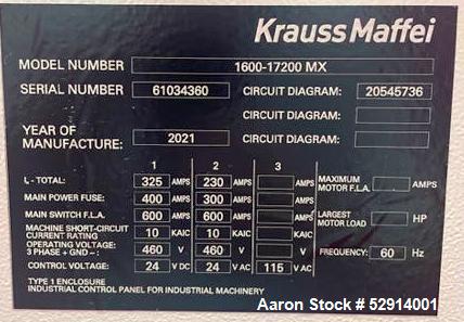 Unused - Krauss Maffei Horizontal Injection Molding Machine