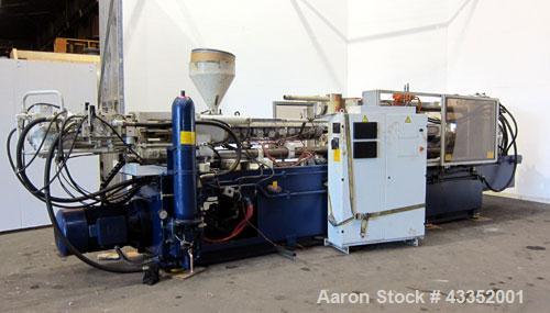 Used Krauss Maffei Horizontal Injection Molder, 250 Tons, Model 250-1650 B2
