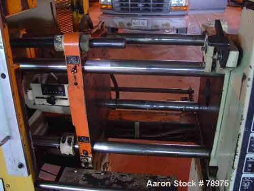USED: Mitsubishi injection molding machine, model 70/30MSS. 30 ton clamping pressure, 20:1 L/D, platen size 15" (380mm) wide x 15" (380mm) high, distance between 1-3/4" tie bars 10-1/2" left to right...