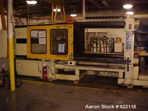 USED: 950 ton, 160 oz Mitsubishi injection molding machine, model 950MG. Mfg 1993. Platen size 60.00" x 60.00". Distance between tiebars 41.73" x 41.73". Clamp stroke 63". Maximum daylight 88.58". Ej...