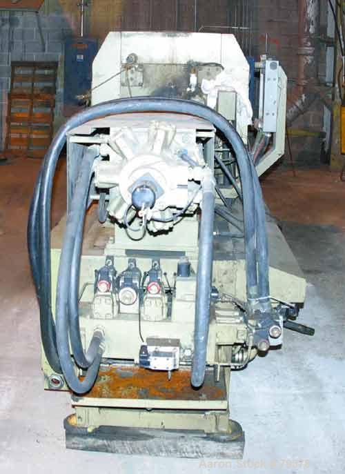 USED: Negro Bossi injection molding machine, model NB-130. Built 1986. 30 ton clamping pressure. Platen size 25" wide x 25" high. Distance between 2-3/4" tie bars 16" left to right, 16" top to bottom...