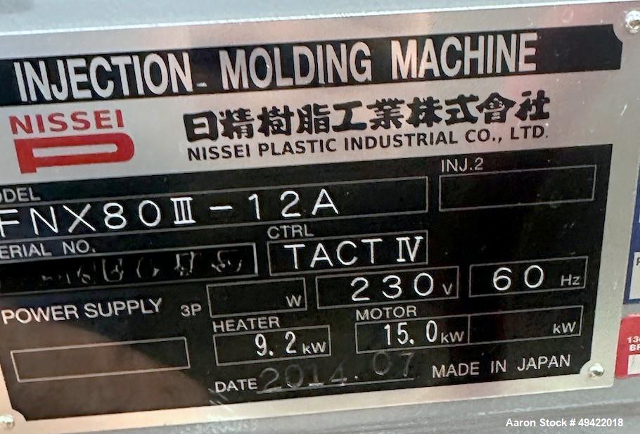 Nissei Injection Molding Machine, Model FNX80-12A.