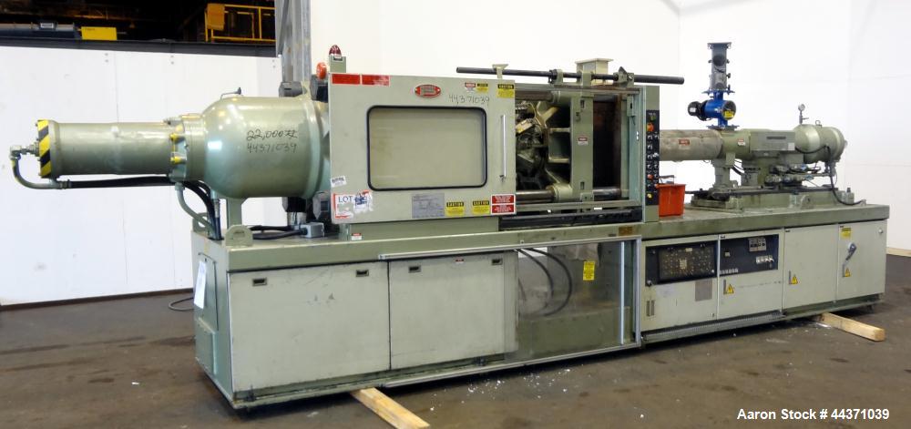 Used Nissei Hydraulic Injection Mold Machine, Approximate 286 Ton, Model FS260S71ASE. Hydraulic Clamp, Shot Size 29.8 Oz., Screw Size 71mm ("C"), Tie Bar Spacing 24" x 24", Platen Size 35-1/2" x 35-1...