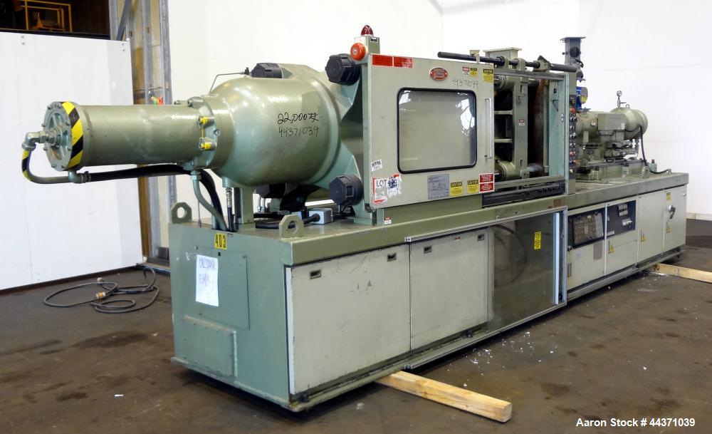 Used Nissei Hydraulic Injection Mold Machine, Approximate 286 Ton, Model FS260S71ASE. Hydraulic Clamp, Shot Size 29.8 Oz., Screw Size 71mm ("C"), Tie Bar Spacing 24" x 24", Platen Size 35-1/2" x 35-1...