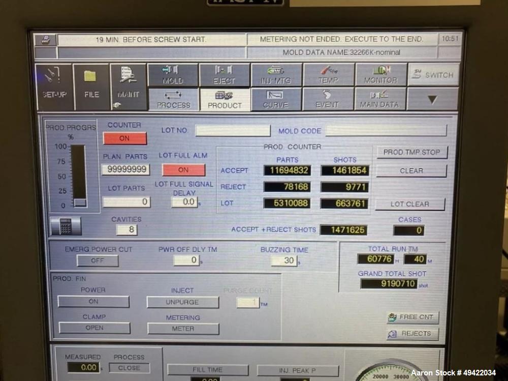 Used Nissei NEX110III-9EG 120-Ton All-Electric Injection Molding Machine – 1.5 Oz Shot
