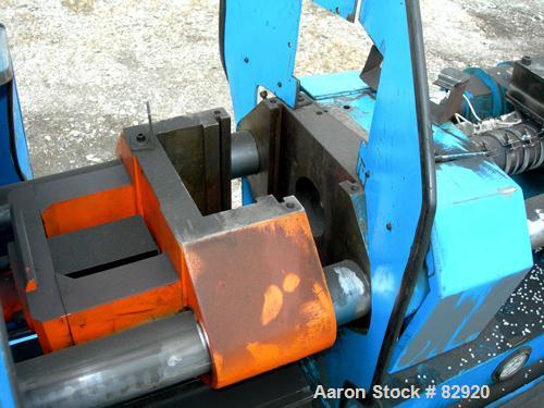 USED: Pilot Industries 16 ton hydraulic injection molding machine, model PTD-016-PCM. Approx mold size 6" x 8". (2) 2-1/2" diameter tie bars, approx 1" diameter screw. Used 7457 hours.