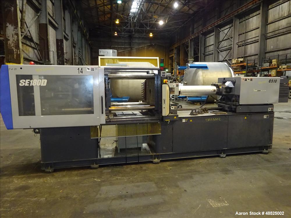 Used Sumitomo Horizontal Injection Mold Machine, Model SE180D.