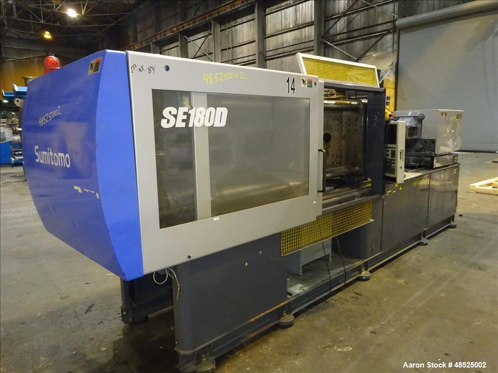Used Sumitomo Horizontal Injection Mold Machine, Model SE180D.