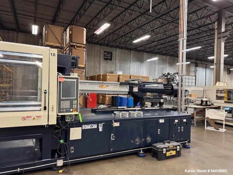Used Woojin TH500S 496 Ton Injection Molding Machine (2017) with Keba Controls & Core Pull for Heavy-Duty Production