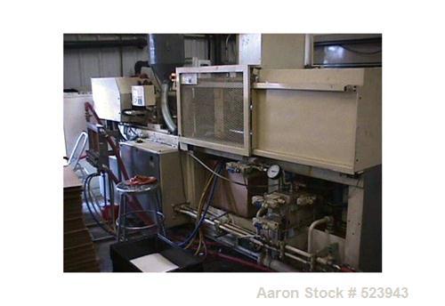 USED: Toshiba 60 ton, model ISF-60-P 1.5 B, injection molding machine, 3 oz. Manufactured 1996. Distance between tie bars 12.2" x 12.2". Platen 18.9" x 18.9". Clamp stroke 14.5". Daylight max/min 20....