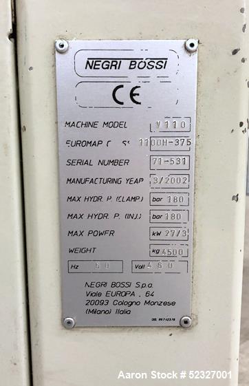 Used Negri-Bossi 120 Ton Injection Molding Machine