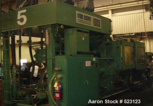 USED: Van Dorn 1000 ton injection molding machine, model 1000-H-RS.Overall platen 73" x 65", tie bar clearance 52" x 44", shot capacity260 oz, max/min daylight 62"/12" with spacers, CRT Pathfindercon...