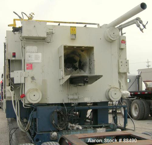 USED: Van Dorn 1000 ton hydraulic injection molding machine, model 1000H-RS-165FXLP. Platen size approximately 65" x 65". Distance between 8" diameter tie bars approximately 52" left to right x 44" t...