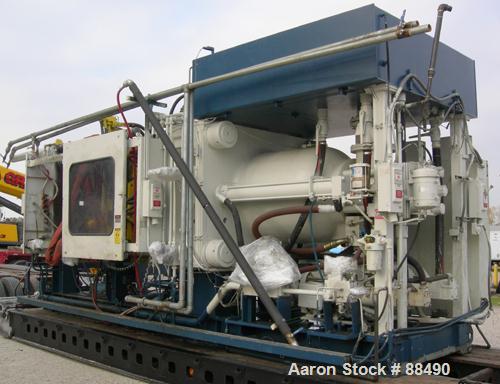 USED: Van Dorn 1000 ton hydraulic injection molding machine, model 1000H-RS-165FXLP. Platen size approximately 65" x 65". Distance between 8" diameter tie bars approximately 52" left to right x 44" t...