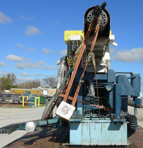 USED: Van Dorn 1000 ton hydraulic injection molding machine, model 1000H-RS-165FXLP. Platen size approximately 65" x 65". Distance between 8" diameter tie bars approximately 52" left to right x 44" t...