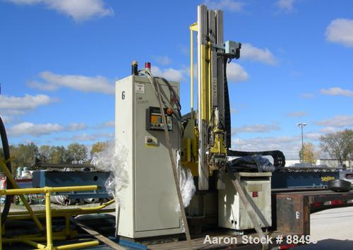 USED: Van Dorn 1000 ton hydraulic injection molding machine, model 1000H-RS-165FXLP. Platen size approximately 65" x 65". Distance between 8" diameter tie bars approximately 52" left to right x 44" t...