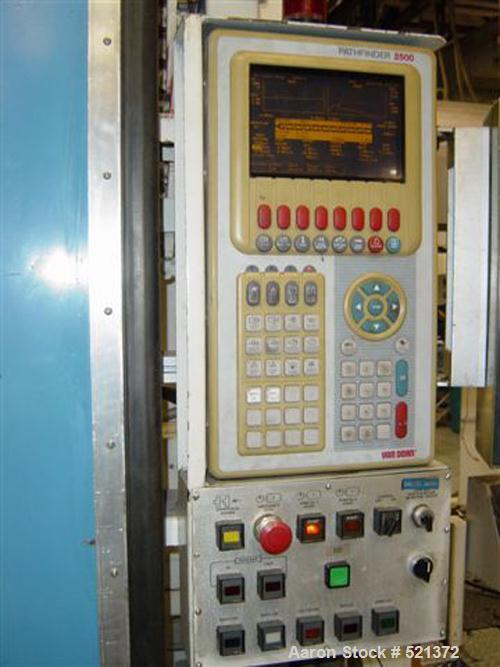 USED: Van Dorn injection molding machine, model 1650-260. 1650 ton,260 oz shot capacity. Unit platen size is 65" x 65". Pathfinder 5000controls. Options include core pull, moving platen supports, inc...