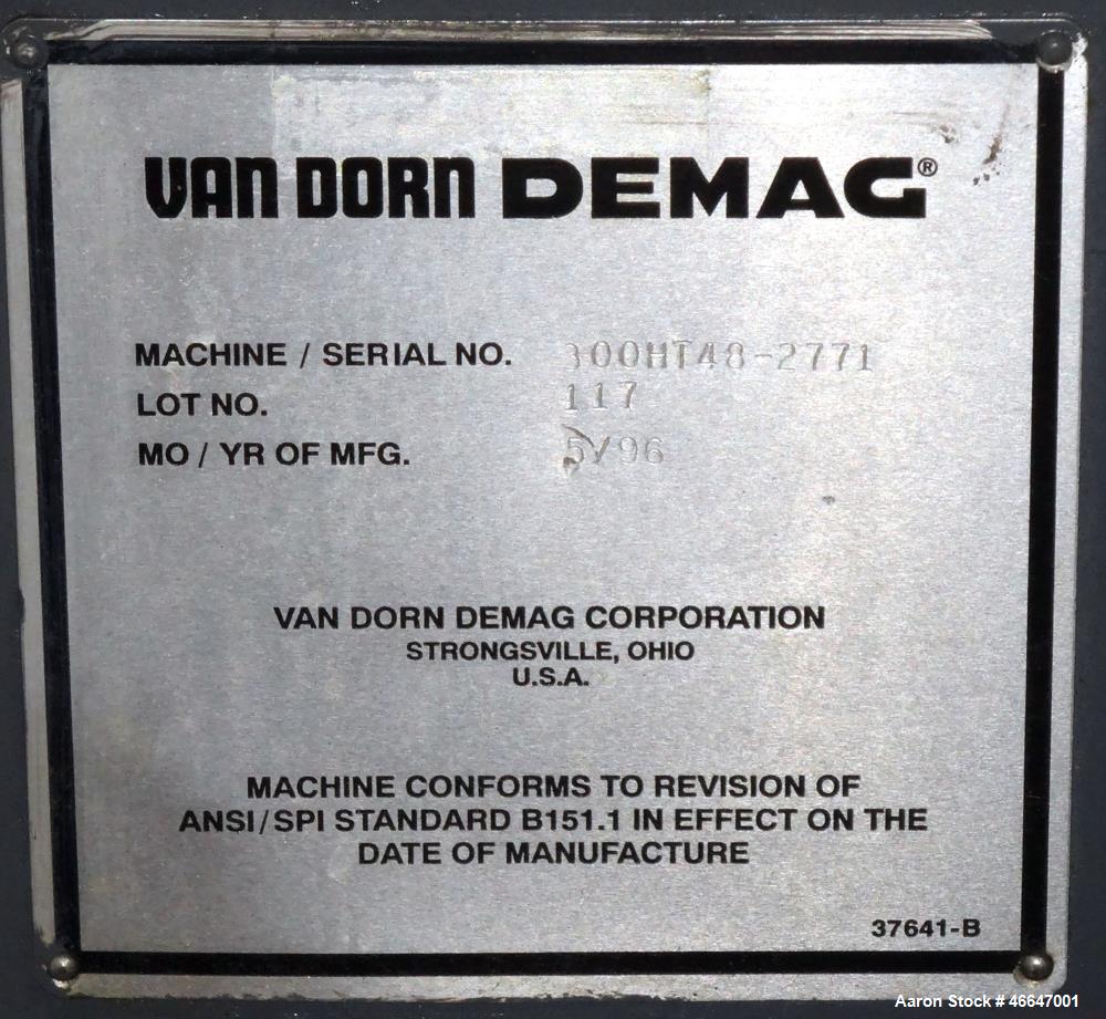 Used Van Dorn HT Toggle Clamp Horizontal Injection Mold Machine, 300 Ton, Model