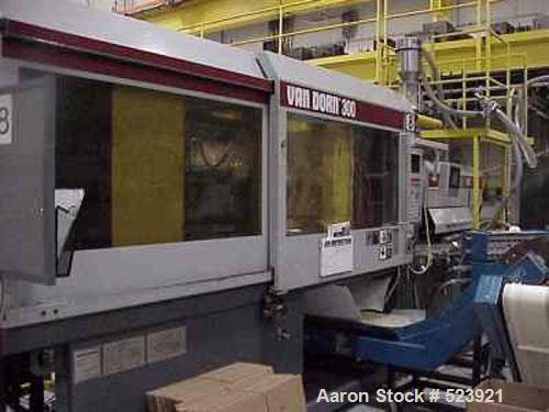 USED: 300 ton, 30 oz, Van Dorn injection molding machine, model 300RS30F-HT. Year 1995. Platen size 39" x 36.50". Distance between tie bars 24" x 24". Tie rod diameter 4.25". Open daylight 46". Min m...