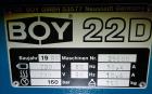 Used Boy Machines 22D Horizontal Injection Molder, Model 22D.