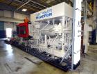 Used Cincinnati Milacron Horizontal Injection Molder, 700 Ton, Model 700-32 W/P. Clamp force approximate 700 tons, approximate maximum daylight 70