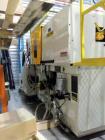 Used Kawaguchi Injection Molding Machine, Model KM50B2. 50 Ton clamping force. Space between tie bars 310 mm x 310mm. Platen size 450 mm x 445mm, 150 mm minimum mold height, 300 mm maximum mold heigh...