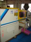 USED: Mitsubishi model 90MJ2-5, 90 ton injection molding machine. Mfg 2000. 4.9 oz shot. Tie bar spacing is 14.96