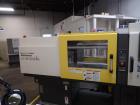 Used Milacron Roboshot 110 Ton Injection Molding Machine, Model S100i. Includes Moldmasters temp control Temp Master M2, Model #M2XS-12-MTS. Milacron Thermolator Model # MFCH7-75P. Dryer/hopper loadi...