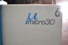 Used Sandretto Micro30 30 Ton Hydraulic Horizontal Injection Mold Machine, Model 300/107. Approximate 1-3/4