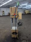 Used Morgan-Press Vertical Injection Molder, Model G100T. 20 Ton maximum clamping force, 0-800 degrees F temperature control range, 12,000 psi maximum injection pressure. 
