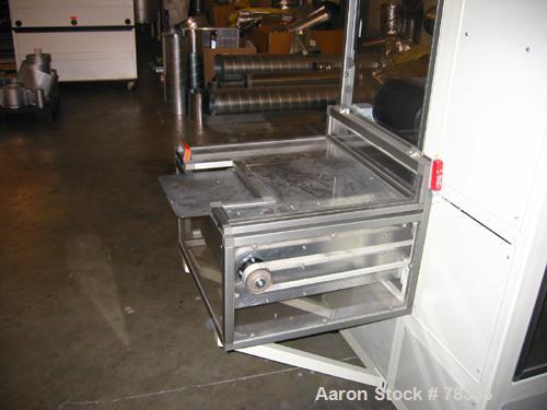 USED: Arcotronics laminator with conveyor belts. Material: stainlesssteel with a teflon coating on the side in contact with the product.Thickness: 0.2mm teflon (PTFE) coating thickness: 0.03mm. Produ...