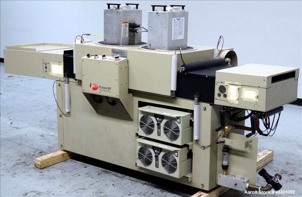 Used Fusion UV System Curing Tunnel Conveyor System, Model DRS-10/12QN UV 