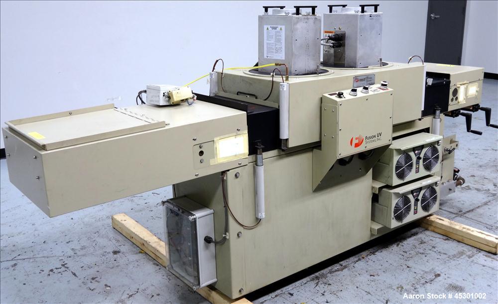 Used Fusion UV System Curing Tunnel Conveyor System, Model DRS-10/12QN UV 