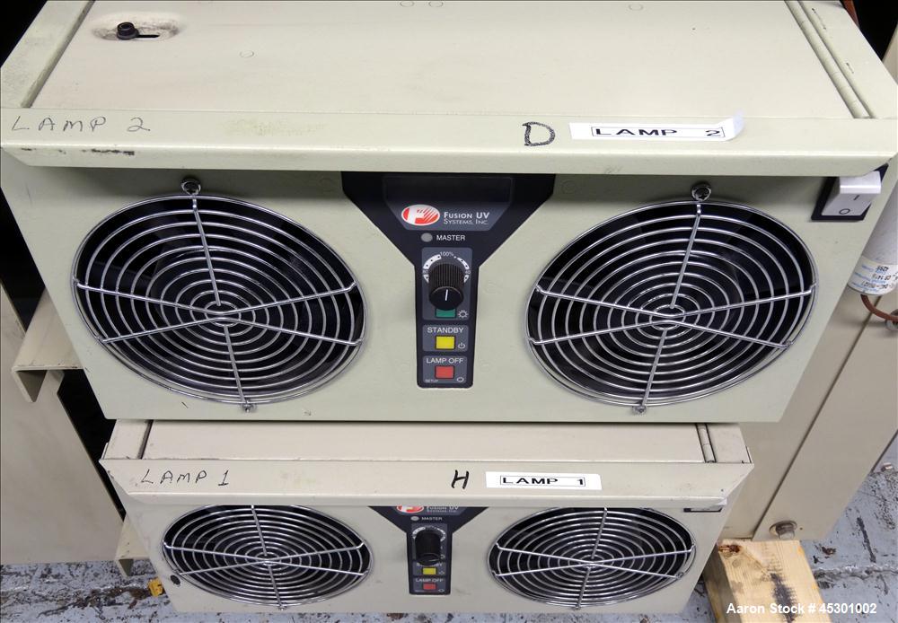 Used Fusion UV System Curing Tunnel Conveyor System, Model DRS-10/12QN UV 