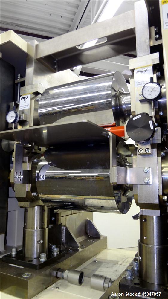 Used Yasui Seiki Vertical 2 Roll Calendar,