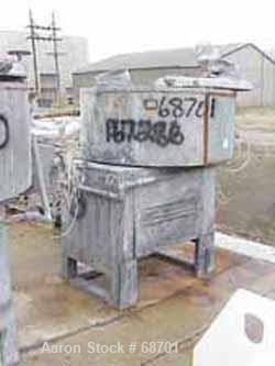 Used- Henschel Cooler, Model FM500CK, Stainless Steel. Jacketed bowl 59" diameter x 23-1/2" deep. Swing-away cover with (4) ...