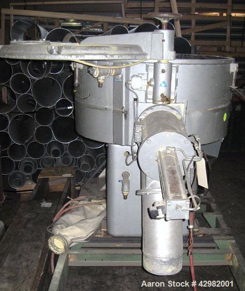 Used Henschel Cooler, Model KM-350, 12.4 cubic feet, stainless steel.  Jacketed bowl 39" diameter x 18" deep.  Single tier paddle style blade.  Full swing away top cover, pneumatic valve discharge.  ...