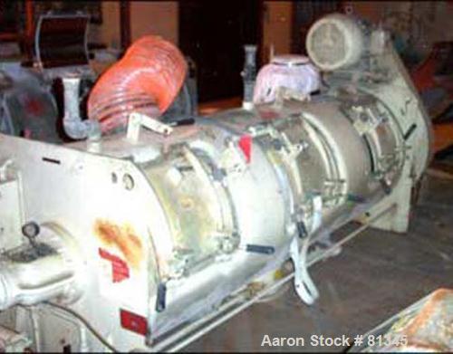 USED: Littleford 1200 liter cooler, model K1200, stainless steel construction, jacketed for 45 psig at 100 degrees F, 20 hp 575 volt motor, serial number 41580-4127.